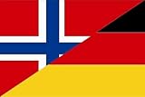 Flagge Norwegen - Deutschland Fahne 60x90 cm Premiumqualität Profiqualität Ösen