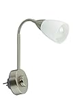AGL-Leseleuchte, Steckerleuchte, 1 x E14, 40 Watt, inkl. Flexarm, Drehdimmer an Leuchte,...
