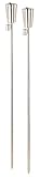 Carlo Milano Fackeln Garten: Edelstahl-Gartenfackel Amor im 2er-Set, rostfrei, 280 ml, 110...