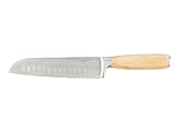 Santoku-Messer Küchenmesser Edelstahl Bambusgriff