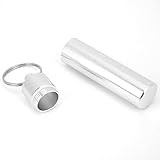 Wasserdichte Pillendose aus Aluminium, Mini-Schlüsselanhänger-Organizer für den...