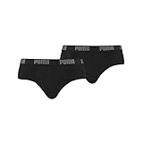 PUMA Herren Basic Briefs Slip, Schwarz, M EU