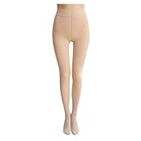 BIENKA Strickstrumpfhose Frauen Bein dick Stretch Solide Bodenbildung Plus 320G Damen Samt...