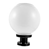 HYTROVE Solar Pfostenleuchte mit Kugel Design Wetterfeste LED Solar Kugelleuchte für...
