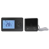 Echo RF Thermostat Schwarz - Typ RS: Aufbau-Empfänger mit Bodensensor (max. 3000 Watt)