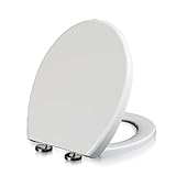 WC-Sitz Oval, Soft Close Round-Front, WC Brille Mit Absenkautomatik Aus...