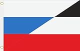 U24 Flagge Fahne Russland-Deutschland Kaiserreich schwarz-weiß-rot 90 x 150 cm