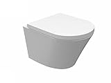 Wiesbaden Vesta-Junior Hängetoilette kompakt 47 cm Tiefspule Rimless inklusive Sitz mit...