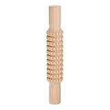 sourcing map Holz Lehmrolle 8' Gitter Muster Modellieren Solid Holz Haftungsfrei Lehm...