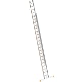 Layher 1037020 Seilzugleiter Topic 20, Aluminiumleiter 2x20 Sprossen, zweiteilig,...