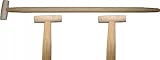 2X Set Spatenstiel Grabegabel Spatengabel Stiel Holzstiel T Griff 100cm Ø 36 Buche Holz