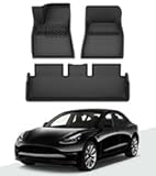 YITAHOME Tesla Model 3 Fußmatten Allwetter Anti-Rutsch Hochwandig 3D wasserdichte...