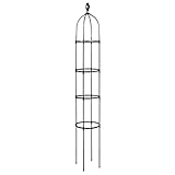 Rankgitter für den Garten, Obelisk, Kletterpflanze aus Metall, Stahl-Blumenstütze für...