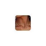 ZHESHY Gold Silber 925 Kette Damen 14K Vergoldete Chain Halskette Silberkette 925 Ohne...