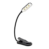 Baoblaze Clip-Lampe, LED-Leseleuchte, 3 Farbmodi, Augenschutz, Tisch-LED-Book-Licht,...