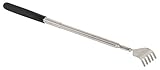 Ausziehbarer Metallrückenkratzer mit gummiertem Griff, Hand, circa 70 cm