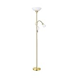 EGLO Stehlampe Up 2, 2 flammige Stehleuchte, Standleuchte aus Metall, Glas und Kunststoff,...
