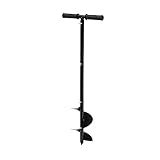 SHZICMY Handbohrer Erdlochbohrer 150mm Garten Pfahlbohrer Pflanzbohrer Lochspaten...