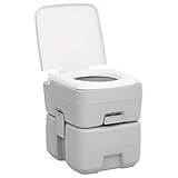 Tidyard Tragbare Campingtoilette mit Waschbecken Camping-Toilette 41,5 x 36,5 x 42 cm (L x...