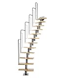 DOLLE Raumspartreppe mit 12 Stufen | Geschosshöhe 240,5-292 cm | Multiplex mit...