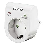 Hama Überspannungsschutz Adapter für z.B. Telefonanlage, Computer, Hifi und TV-Geräte,...