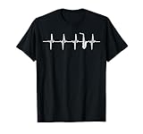 Saxophon Herzschlag EKG T-Shirt | Saxophonspieler Geschenk