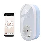 WiFi Steckerthermostat, 16A Digitaler Thermostat Steckdose, Tuya-App Sprachsteuerung,...