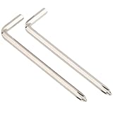 2 Stück PH1 Kreuzschlitz und 5 mm H5 Sechskant-Schraubendreher, L-Form, 90 Grad...