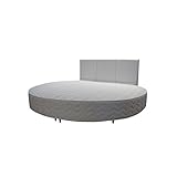 Comfort-Pur Rundbett Polsterbett Ehebett rundes Bett mit gestepptem Kopfteil Hotelbett...