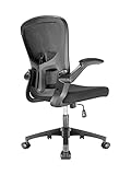 Durrafy Bürostuhl Ergonomischer,Bürostuhl mit klappbaren Armlehnen,Höhenverstellbarer...