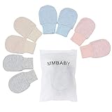 4 Paare Neugeborenen Handschuhe,Babyhandschuhe aus Baumwolle als Neugeborenen Handschuhe,...