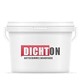 DICHTON Anti Schimmel Farbe 1l weiß matt - Feuchtraumfarbe, Antischimmelfarbe, Wandfarbe...