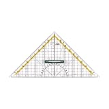 Linex 2632 Geo-Dreieck aus Kunststoff, mit Griff, 30 cm, Winkelmesser, abnehmbarer Griff,...