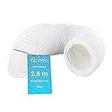 DL-pro 2,5m Abluftschlauch Ø 100 / 102mm flexibel PVC Schlauch für 100er Klimaanlage...