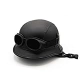 Mienloco Motorrad Jet Helm Harley Chopper Militär Halbschale Biker Mofa Roller Wehrmacht...