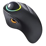 ProtoArc Wireless Trackball Maus Bluetooth, EM03 RGB Kabellose Trackball Maus mit...