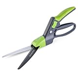 WORKPRO 360° Drehbare Grasschere 350mm, Rasenschere mit Ergonomischem Griff,...