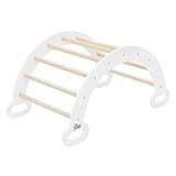 Joyz Kletterbogen für Kinder, Weiß, Bogenwippe aus Holz, 89x52x45,5 cm, Baby & Kleinkind...