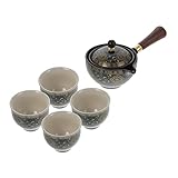 1 Set Teebereiter mit seitlichem Griff, chinesische Teekanne, Glas-Teekanne-Set,...