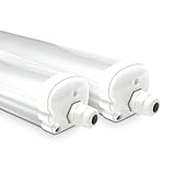 HOFTRONIC - 2er Pack LED Feuchtraumleuchte 150cm IP65-48W 5760 Lumen - 4000K Neutralweiß...