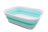 SAMMART 12L Collapsible Tub - Foldable Dish Tub - Portable Washing Basin - Space Saving...