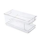 GUIJIALY Transparente hohe Behälter im Kühlschrank – stapelbare Küche und Behälter...