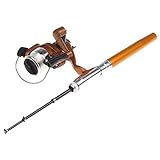 Lixada Angelrute Aluminium Pocket Pen Rod Fishing Mini Teleskop Angelrute Pole + Aufroller...