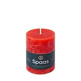 Spaas Rustikale Stumpenkerze 70/95 mm 35St. - rot