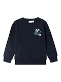 NAME IT Jungen NMMLEI SWE BRU PB Sweatshirt, Dark Sapphire, 104