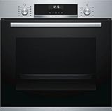 Bosch HBA537BS0 Serie 6 Einbau-Backofen, 60 x 60 cm, EcoClean Direct Reinigungshilfe,...