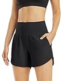 G4Free Activewear-Shorts für Damen Hohe Taille Yoga Kurz Hose mit Taschen Laufhose...