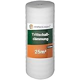 BB-Verpackungen 25 m² Trittschalldämmung 1,0 x 25 m (3 mm stark, sehr gute Schall- und...