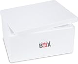 THERM BOX Styroporbox Innen: 34x24x15cm 12 Liter Thermobox für Essen & Getränke -...