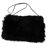 VINTORKY 1Stück Handwärmer Kunstfell Tragbarer Handmuff mit Lanyard für Damen...